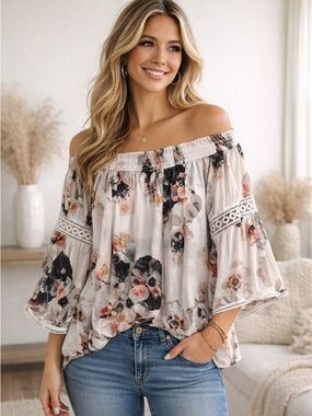 Jennifer Lopez Floral Top Sz XL